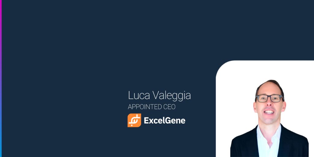 Luca Valeggia, newly appointed CEO of ExcellGene Group